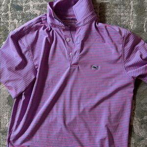 Vineyard Vines Pink and Blue Polo Shirt